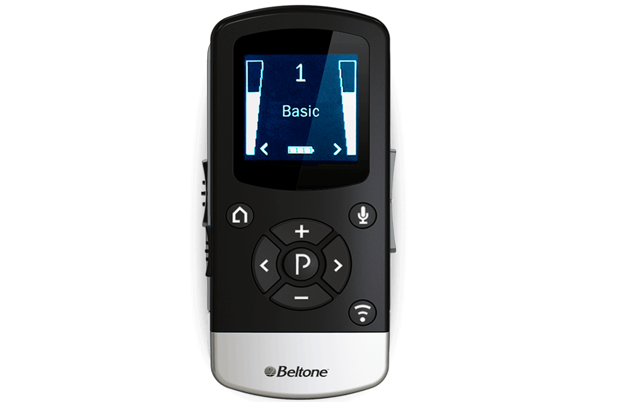 Små enheder til at justere lydstyrken på et eller begge høreapparater, skifte program eller nemt skifte mellem lyd, der streames fra dit tv, din radio, myPAL eller din pc. 