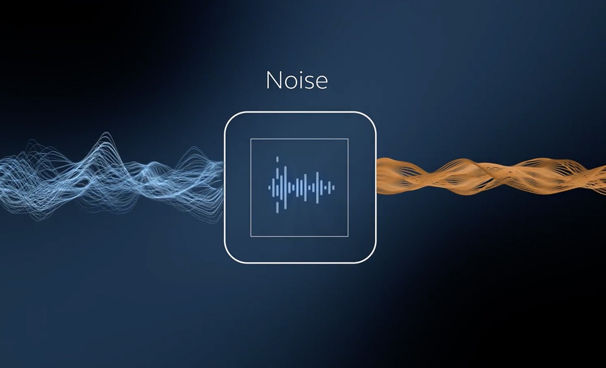 Illustration of speech separated from background noise