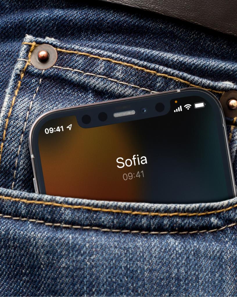 Un smartphone en un bolsillo