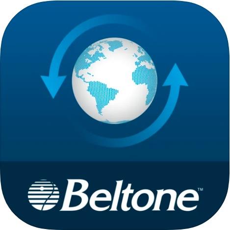 Hombre usando la aplicación Beltone Hearmax